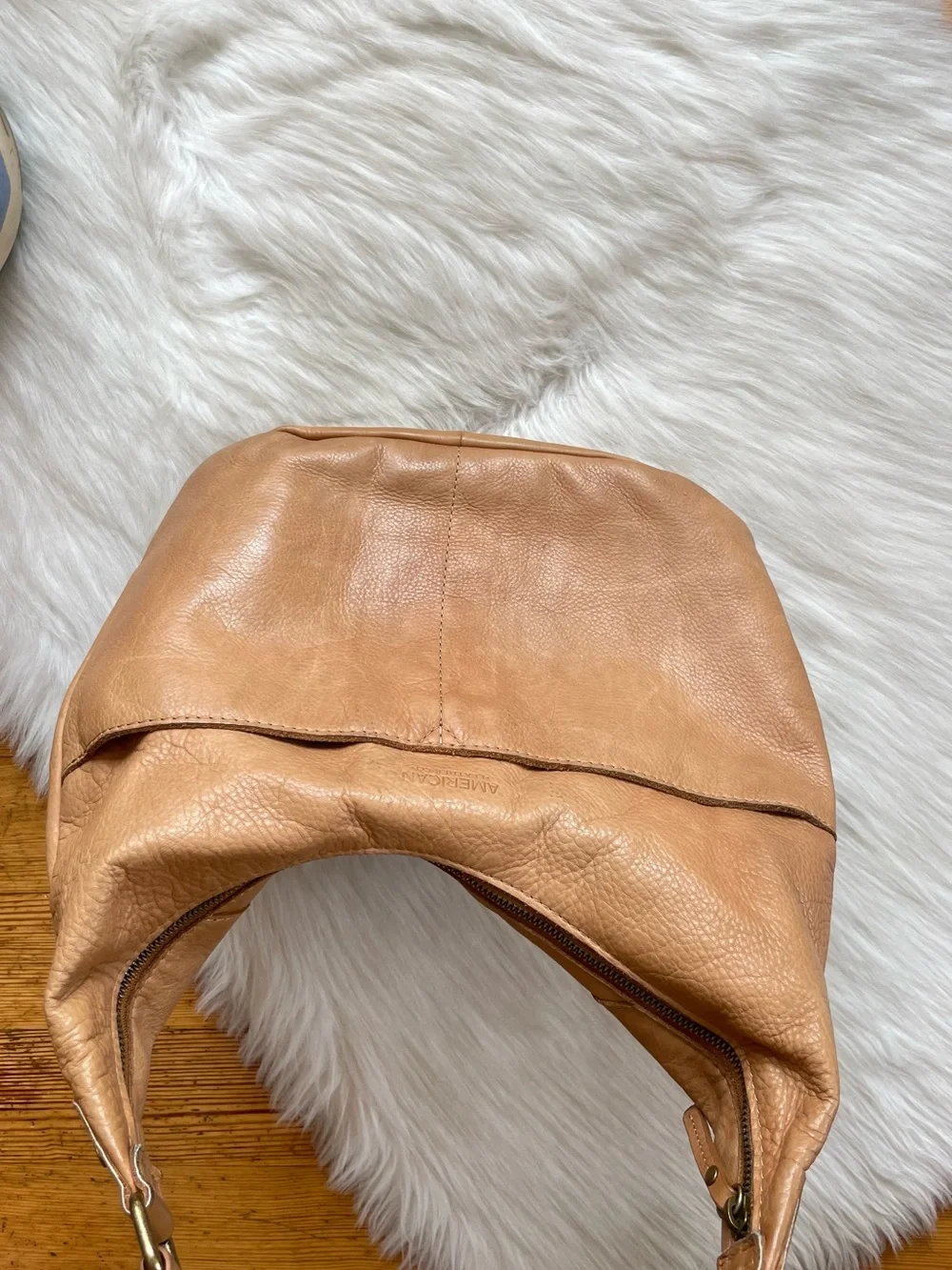 American Leather Co. Hobo Bucket leather shoulder bag